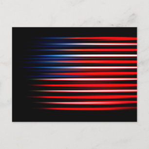 American Flag Abstract Striped Postcard