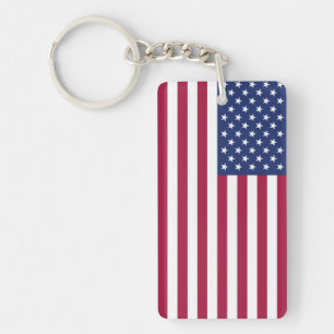 American Flag Acrylic Keychain (Double Sided)