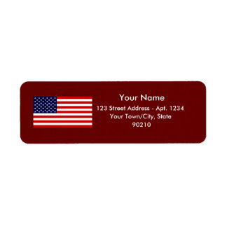 American Flag Address Labels