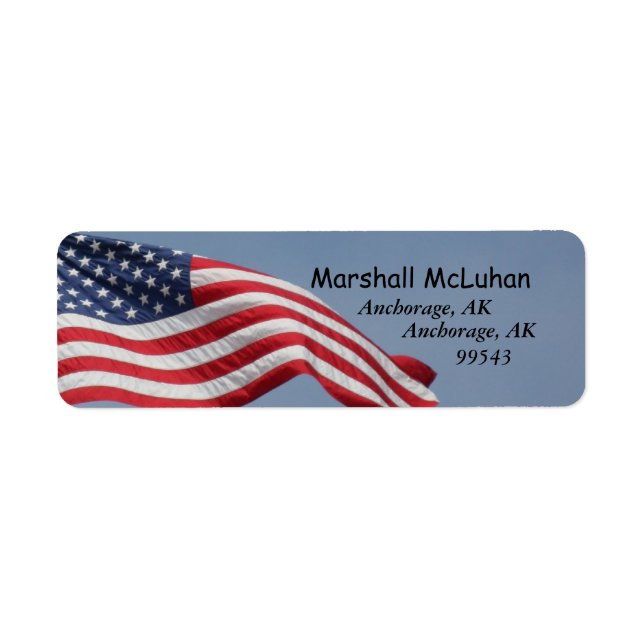 American Flag Address Labels (Front)