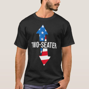 American Flag   Adult Two Seater  July 4th T-Shirt
