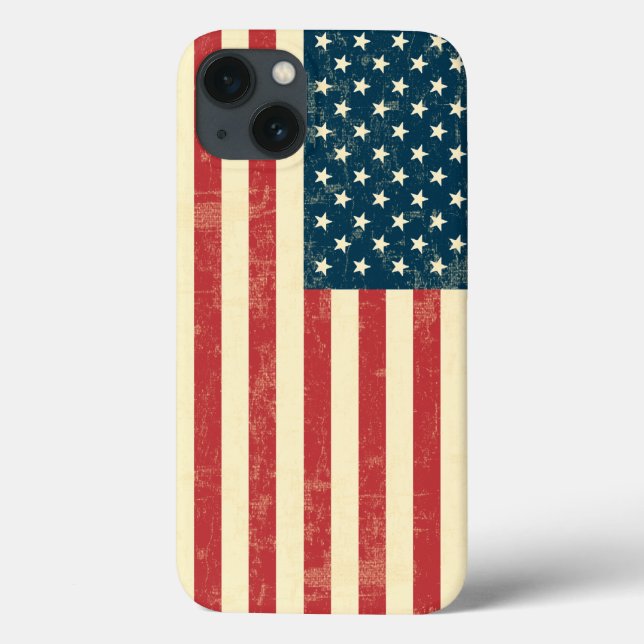 American Flag Aged Faded Case-Mate iPhone Case (Back)