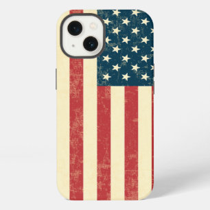 American Flag Aged Faded iPhone Case