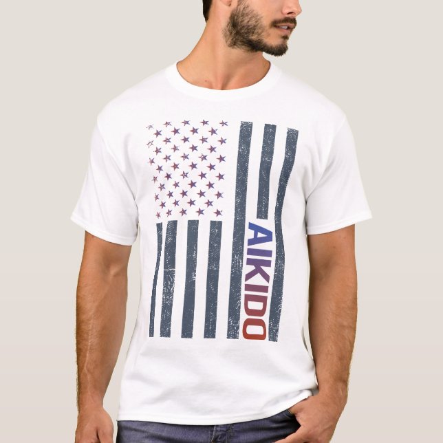 American Flag Aikido T-Shirt (Front)