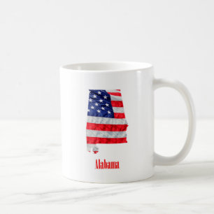 American Flag Alabama United States Coffee Mug