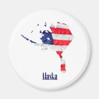 American Flag Alaska United States Magnet