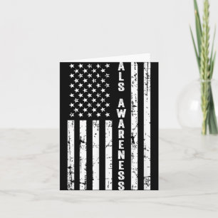 American Flag Als Awareness Month May Card