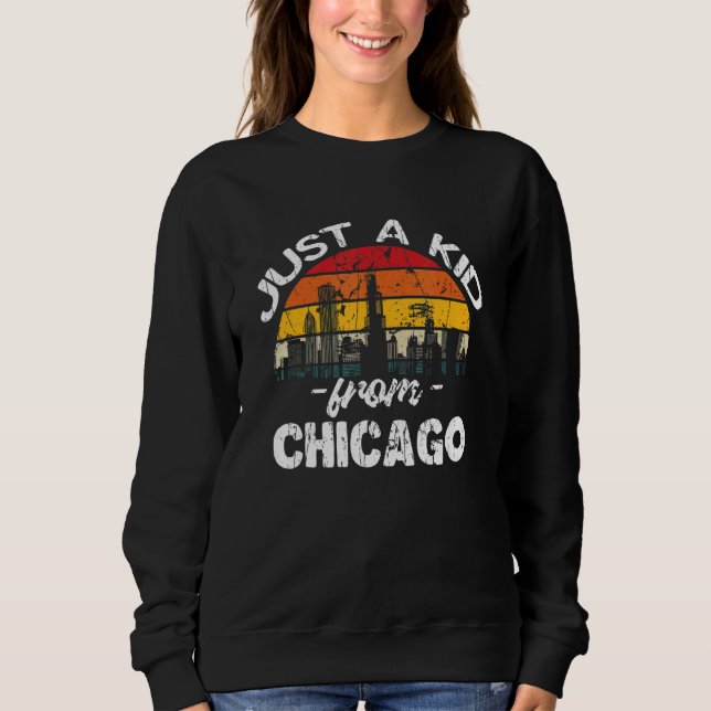 American Flag America USA  American Chicago City R Sweatshirt (Front)