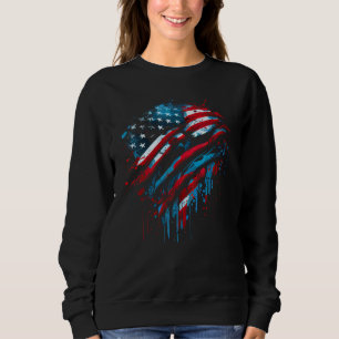 American Flag America USA Patriot Graffiti Style G Sweatshirt