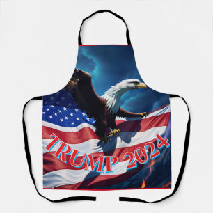 American Flag American Eagle TRUMP 2024 Apron