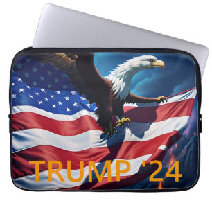 American Flag American Eagle TRUMP 2024 Laptop Sleeve