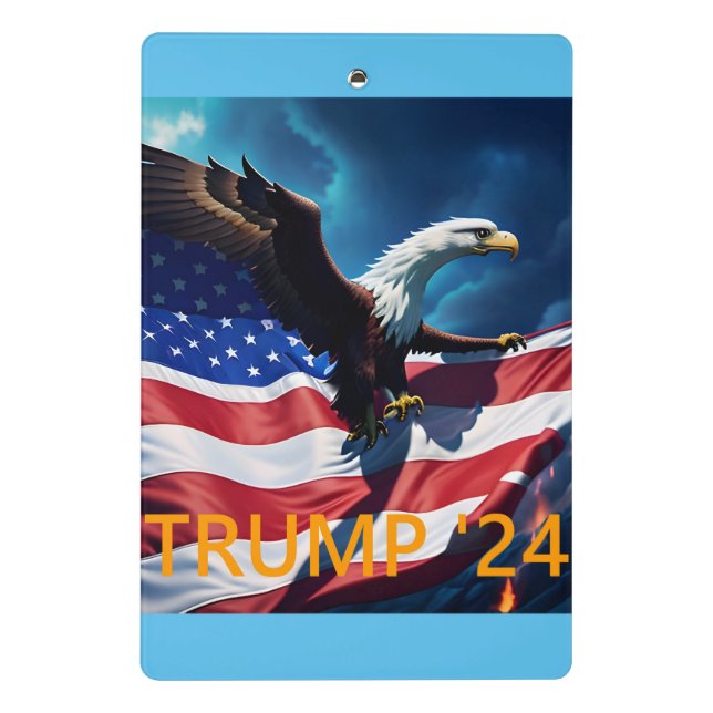 American Flag American Eagle TRUMP 2024 Mini Clipboard (Back)
