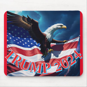 American Flag American Eagle TRUMP 2024 Mouse Pad