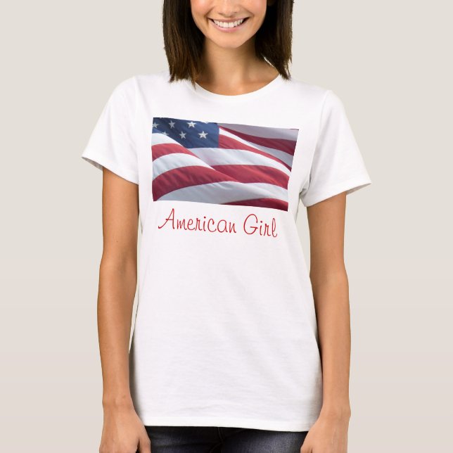 American Flag American Girl Shirt (Front)