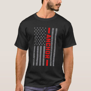 American Flag Anchor US Flag Vintage For Men Dad T-Shirt