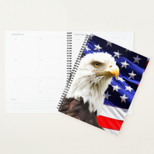 American Flag and Bald Eagle Planner