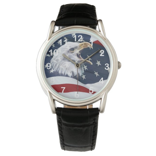 American flag and bald eagle watch (Front)