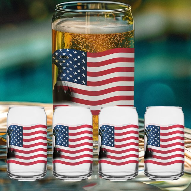 American Flag and Eagle Can Glass (Creator Uploaded)