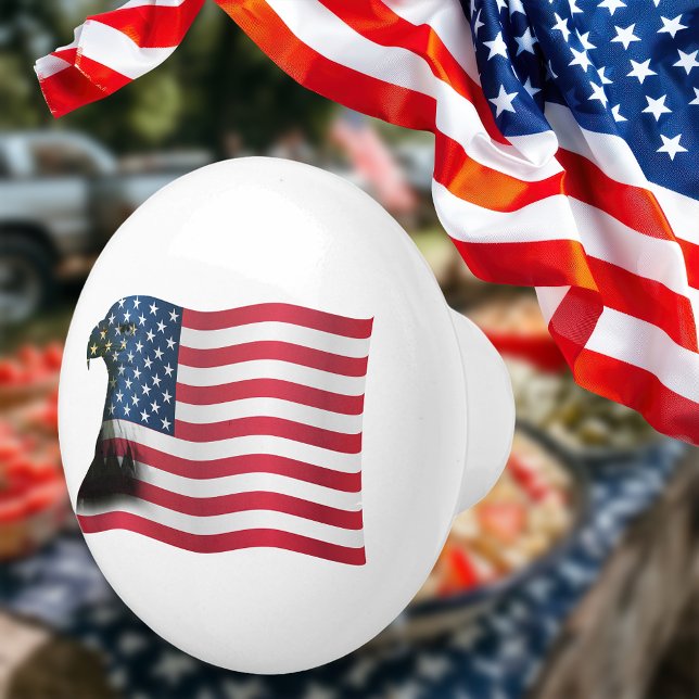 American Flag and Eagle Ceramic Knob (Creator Uploaded)