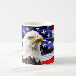 American Flag and Eagle Mug