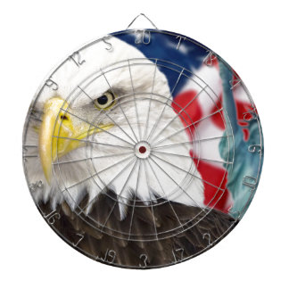 American flag and eagle statue of liberty dartboard