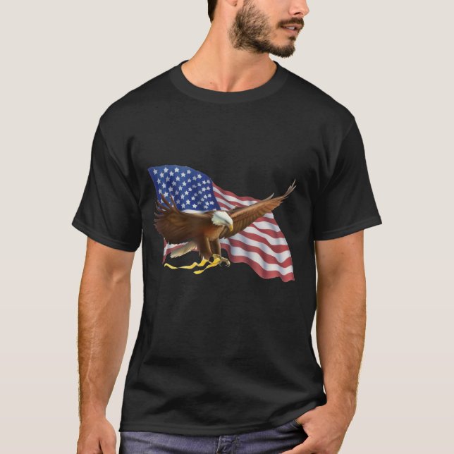 American Flag and Eagle T-Shirt (Front)