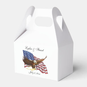 American Flag and Eagle Wedding Favour Box