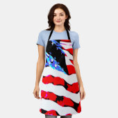 American flag apron (Worn)