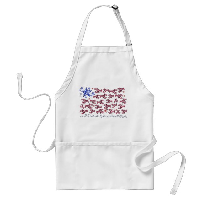American Flag Apron - Lobsters and Starfish (Front)