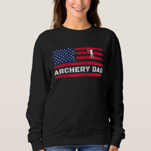 American Flag Archery Dad Father's Day Raglan Base Sweatshirt