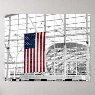 American Flag Architectural Denver Airport Art USA Poster