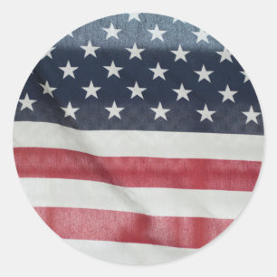 American Flag At The Sussex County Fair Classic Round Sticker