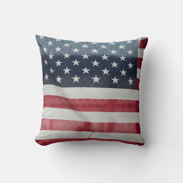 American Flag At The Sussex County Fair Cushion (Front)