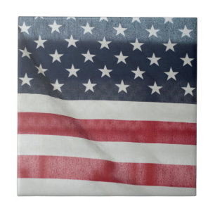 American Flag At The Sussex County Fair Tile