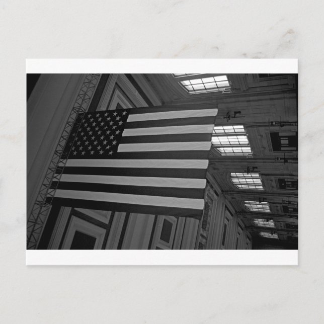 American Flag at Union Station Postcard (Front)