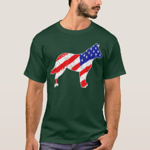 American Flag Australian Cattle Patriotic Dog Dad T-Shirt