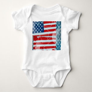 American Flag Baby Bodysuit