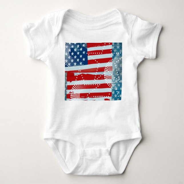 American Flag Baby Bodysuit (Front)
