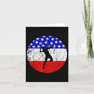 American Flag Badminton Shirt - Badminton Player Card