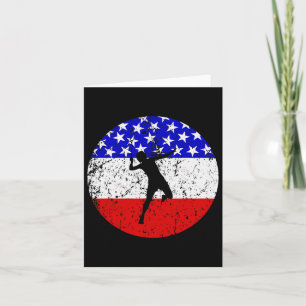 American Flag Badminton Shirt - Badminton Player  Card
