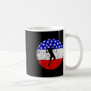 American Flag Badminton Shirt - Badminton Player Coffee Mug