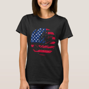 American Flag Badminton Shirt Men Patriotic Badmin