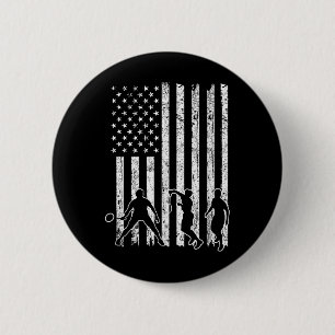 American Flag Badminton Shirt Men Usa Flag Badmint 6 Cm Round Badge