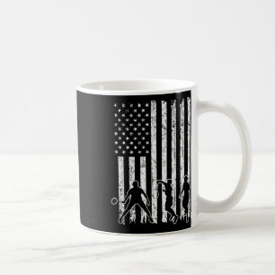 American Flag Badminton Shirt Men Usa Flag Badmint Coffee Mug