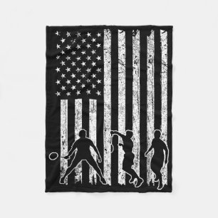 American Flag Badminton Shirt Men Usa Flag Badmint Fleece Blanket