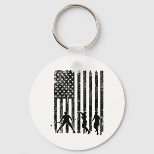 American Flag Badminton Shirt Men Usa Flag Badmint Key Ring