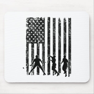 American Flag Badminton Shirt Men Usa Flag Badmint Mouse Pad