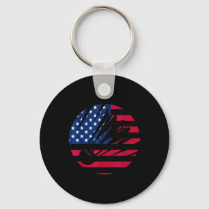 American Flag Badminton Shirt Men Women Usa Badmin Key Ring