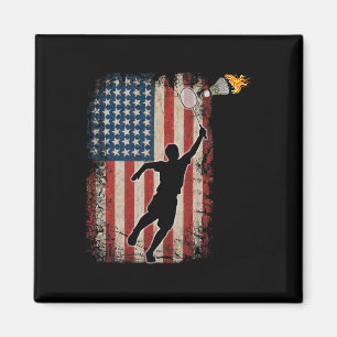 American Flag Badminton Shuttle Art Sports 1  Magnet