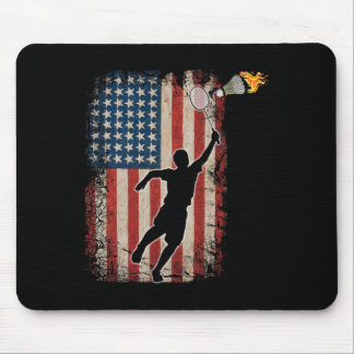 American Flag Badminton Shuttle Art Sports 1 Mouse Pad